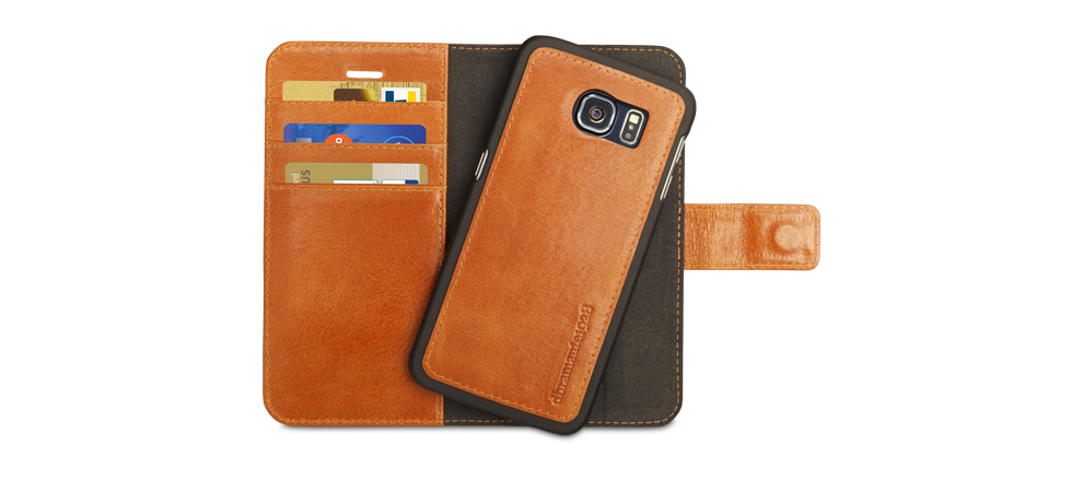 9417835 Dbramante LNS6GT000608 Lynge til Galaxy S6 - Golden Tan Lommebok og mobilcover i ett | dbramante